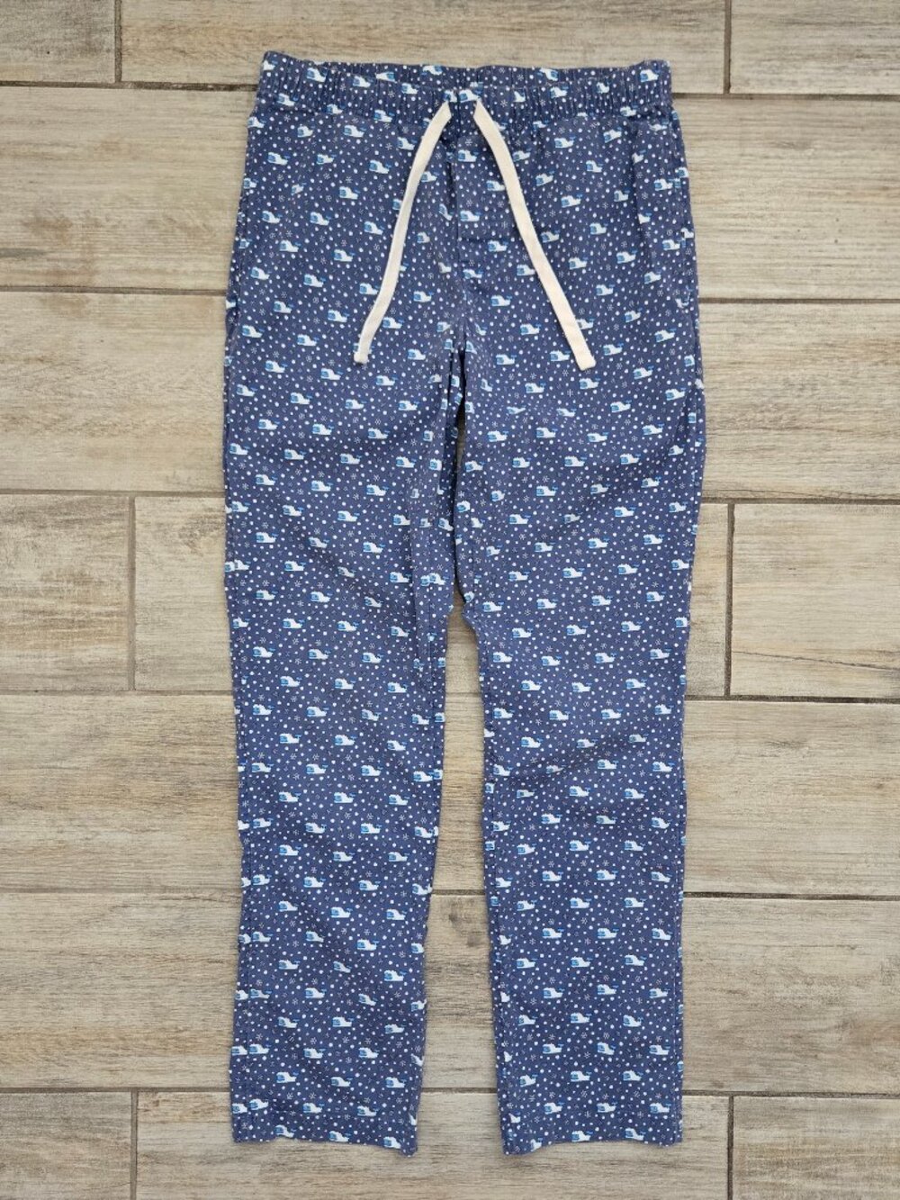 Vineyard Vines Abominable Snow Whale Pajama Bottoms Mens Staight Leg Lounge